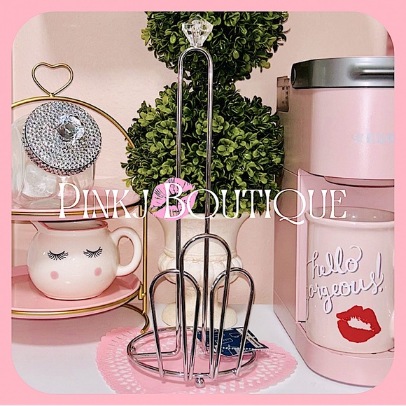 ππ‘{Paper Towel} Holder Silver Rhinestone Top | Unique Kitchen Glam Decor! - Picture 1 of 4